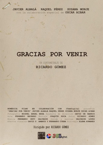 Gracias por venir poster