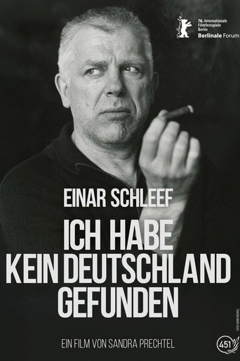 Einar Schleef - No Germany Did I Find poster
